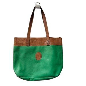Trussardi Vintage Green Tote with Pouch Bag